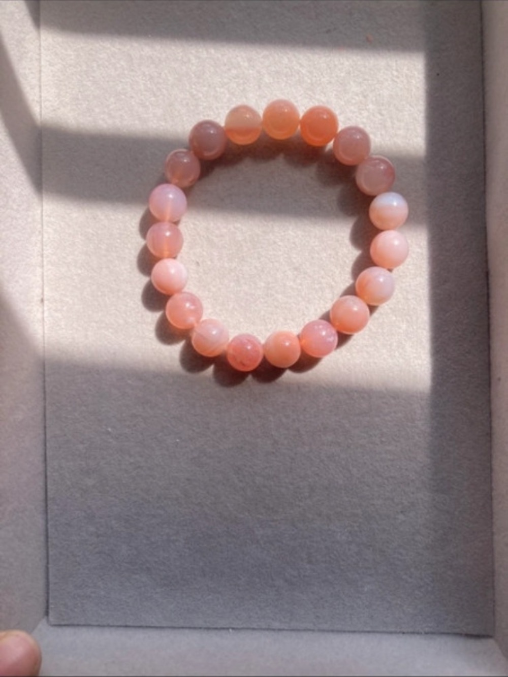10mm pink agate bracelet